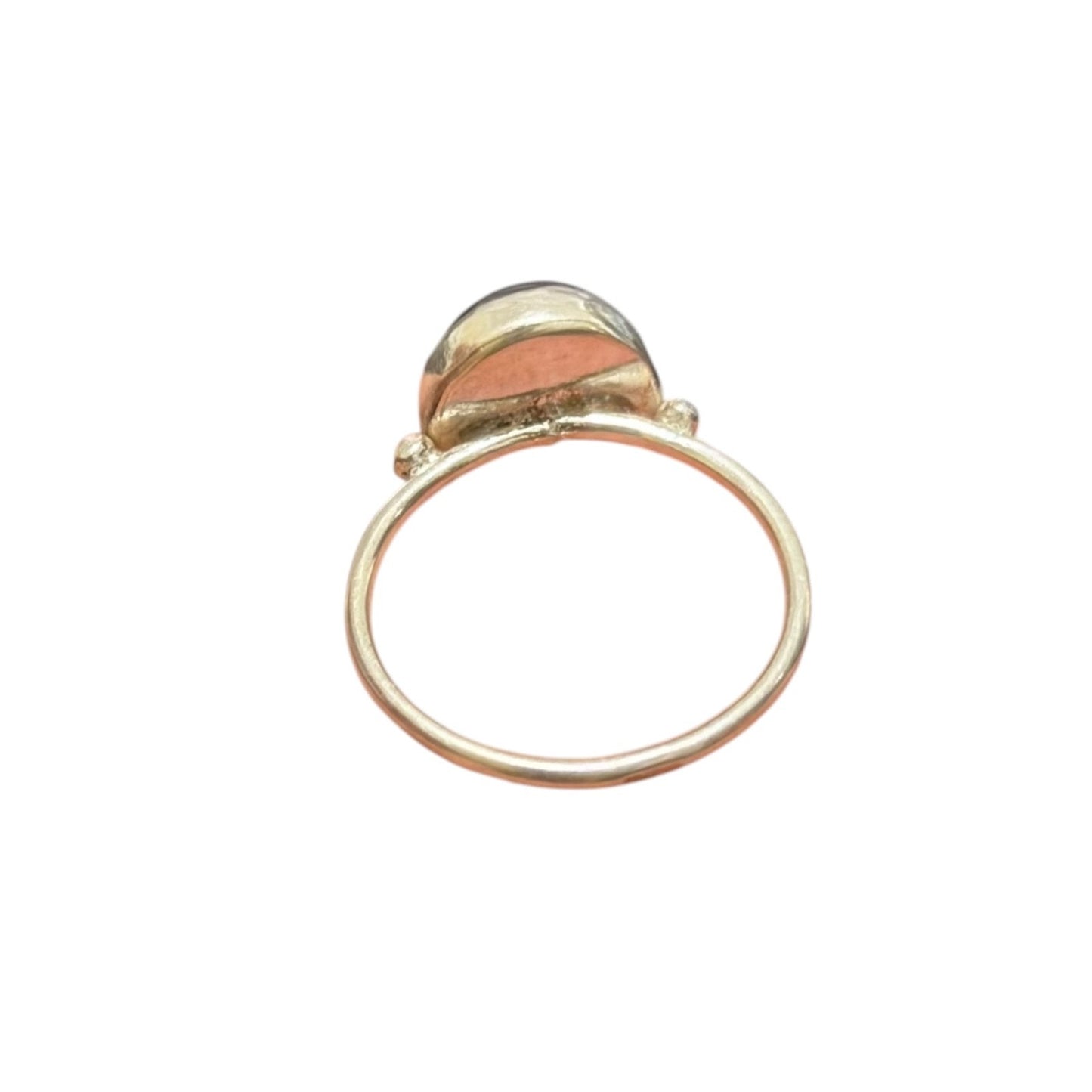 Natural Amethyst Stone Minimal Ring Silver 92.5