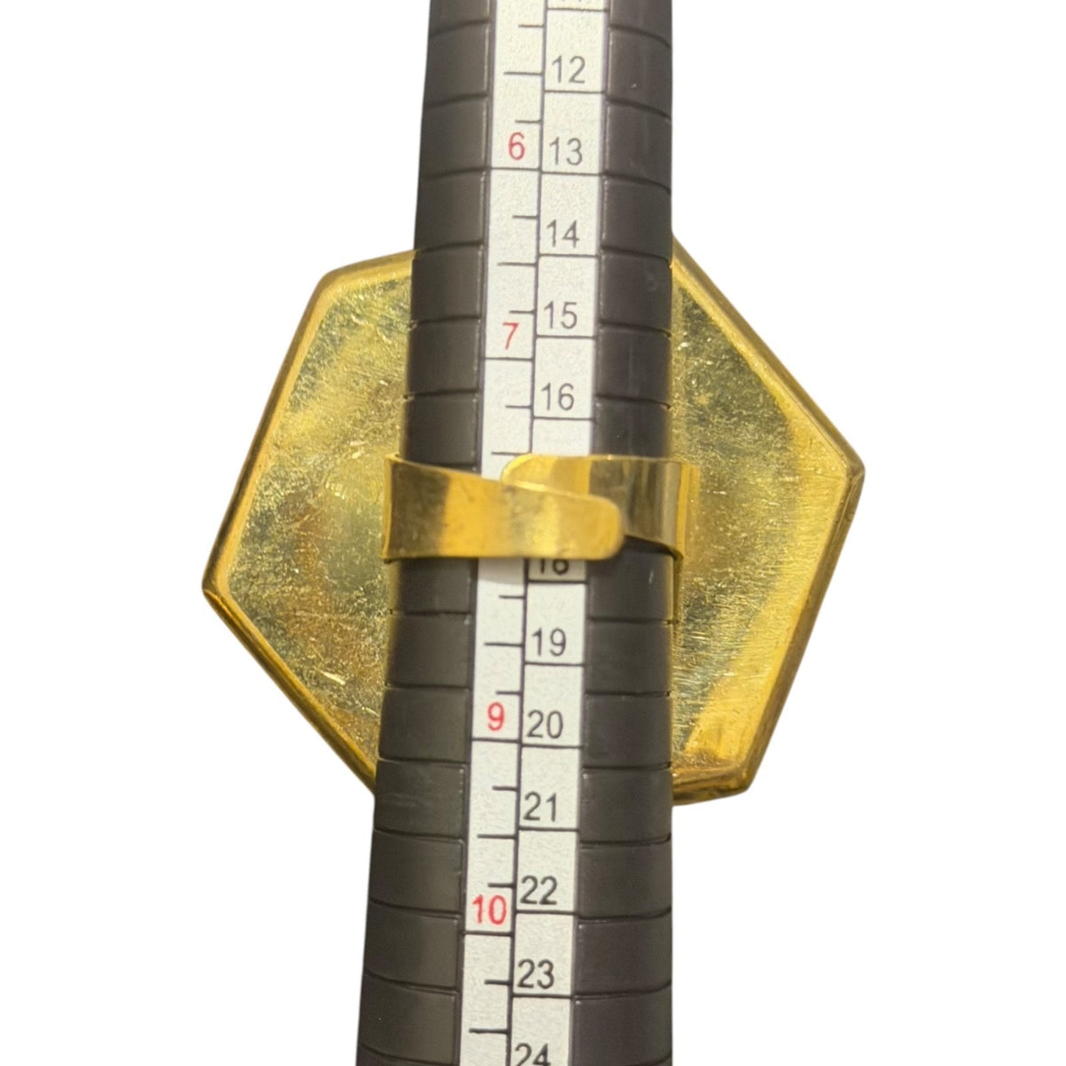 Unique Tribal Nepalese Multi Stone Brass Ring