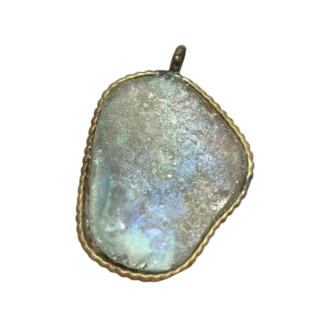 Ancient Roman Glass pendant with modern setting