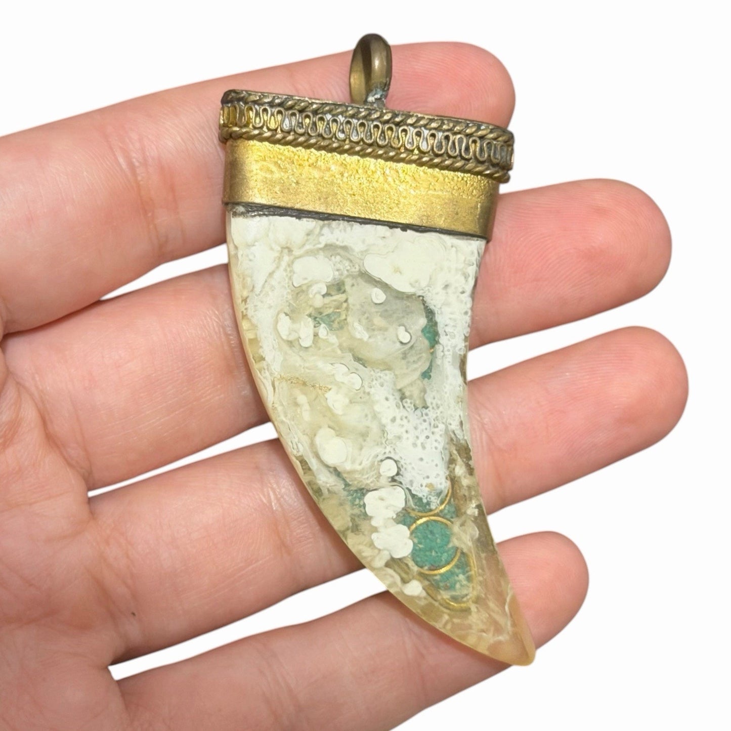 Vintage Nepalese Tribal Pendant With Stones
