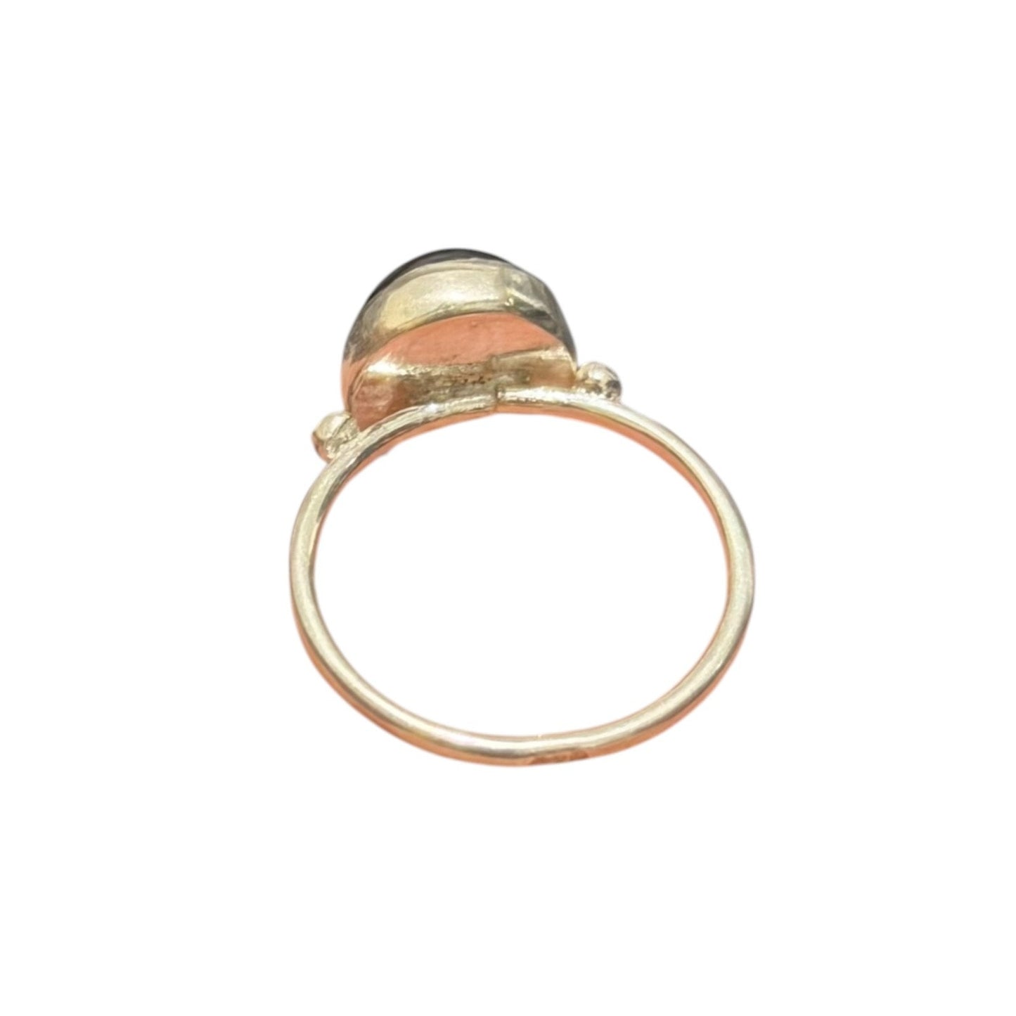 Natural Amethyst Stone Minimal Ring Silver 92.5