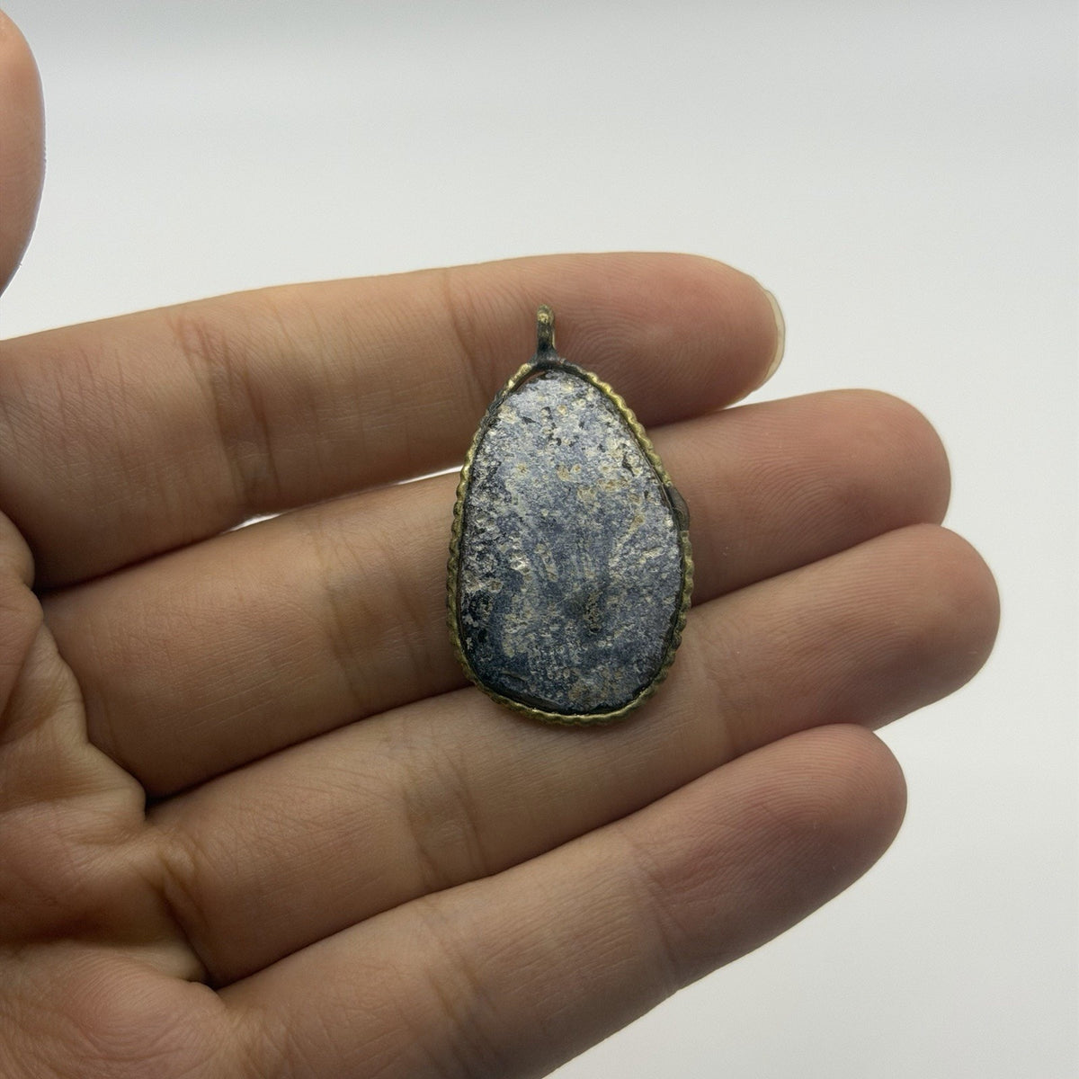 Ancient Roman Glass Pendant With Modern Setting