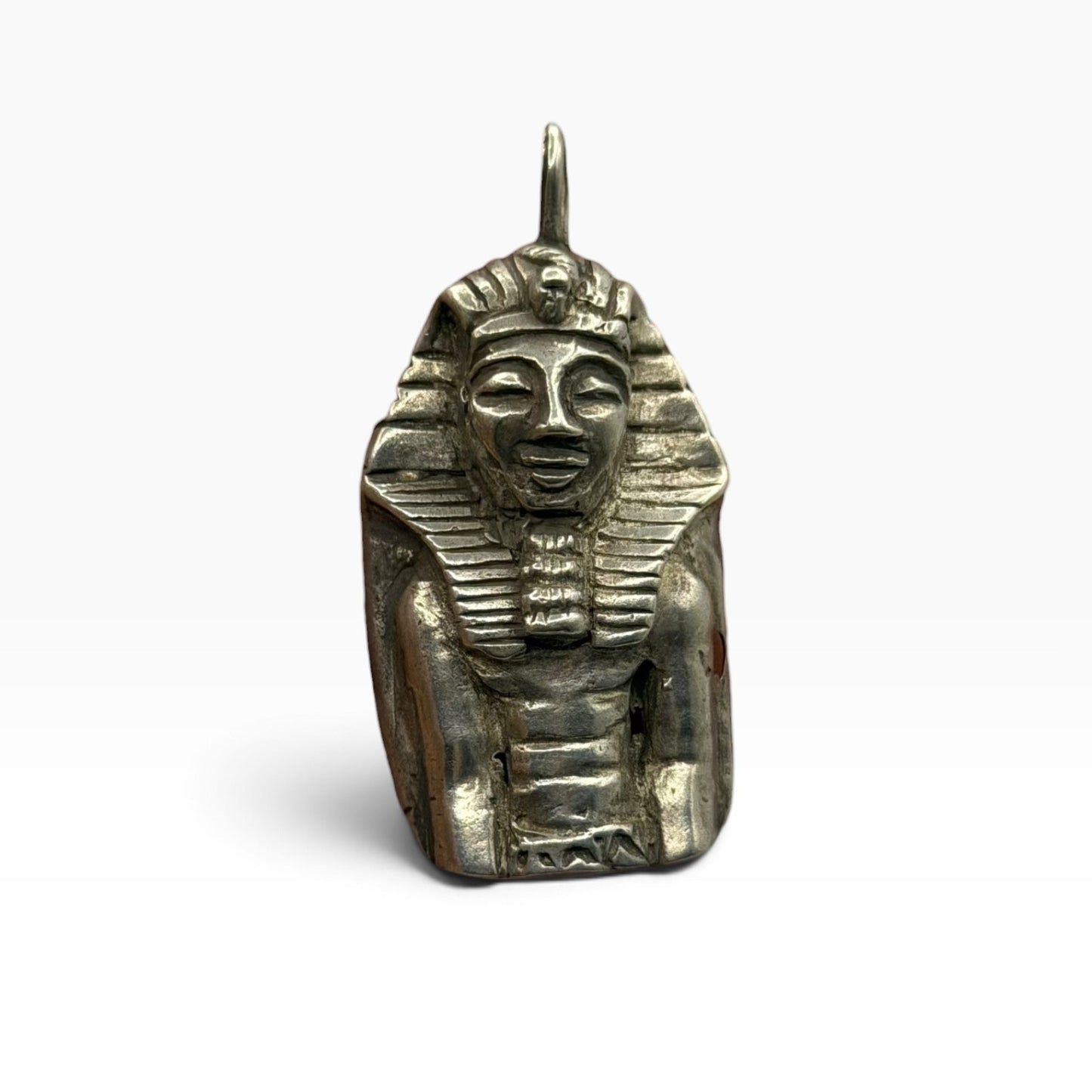 Vintage Ancient Egyptian Inspired Silver Pharaoh King Pendant