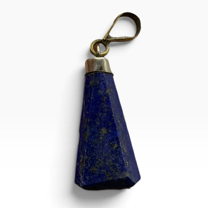 Vintage Natural Afghan Lapiz Lazuli Silver Pendant