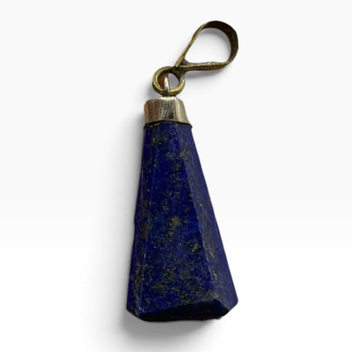 Vintage Natural Afghan Lapiz Lazuli Silver Pendant