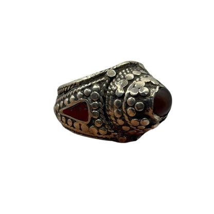 Vintage Afghan Tribal Kucci Boho Silver Ring