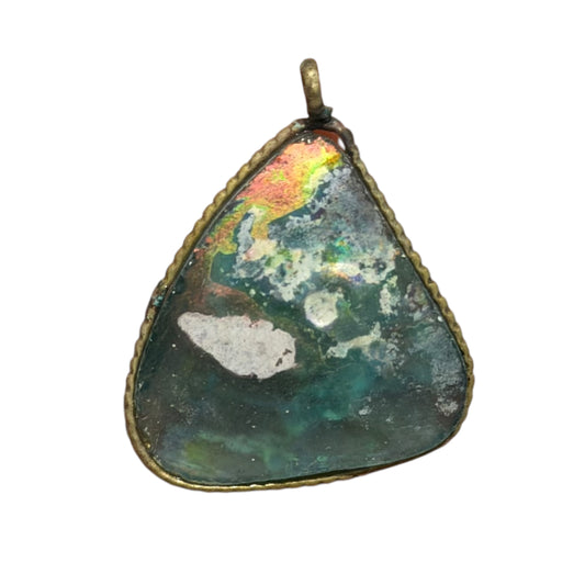 Ancient Roman Glass pendant with modern setting