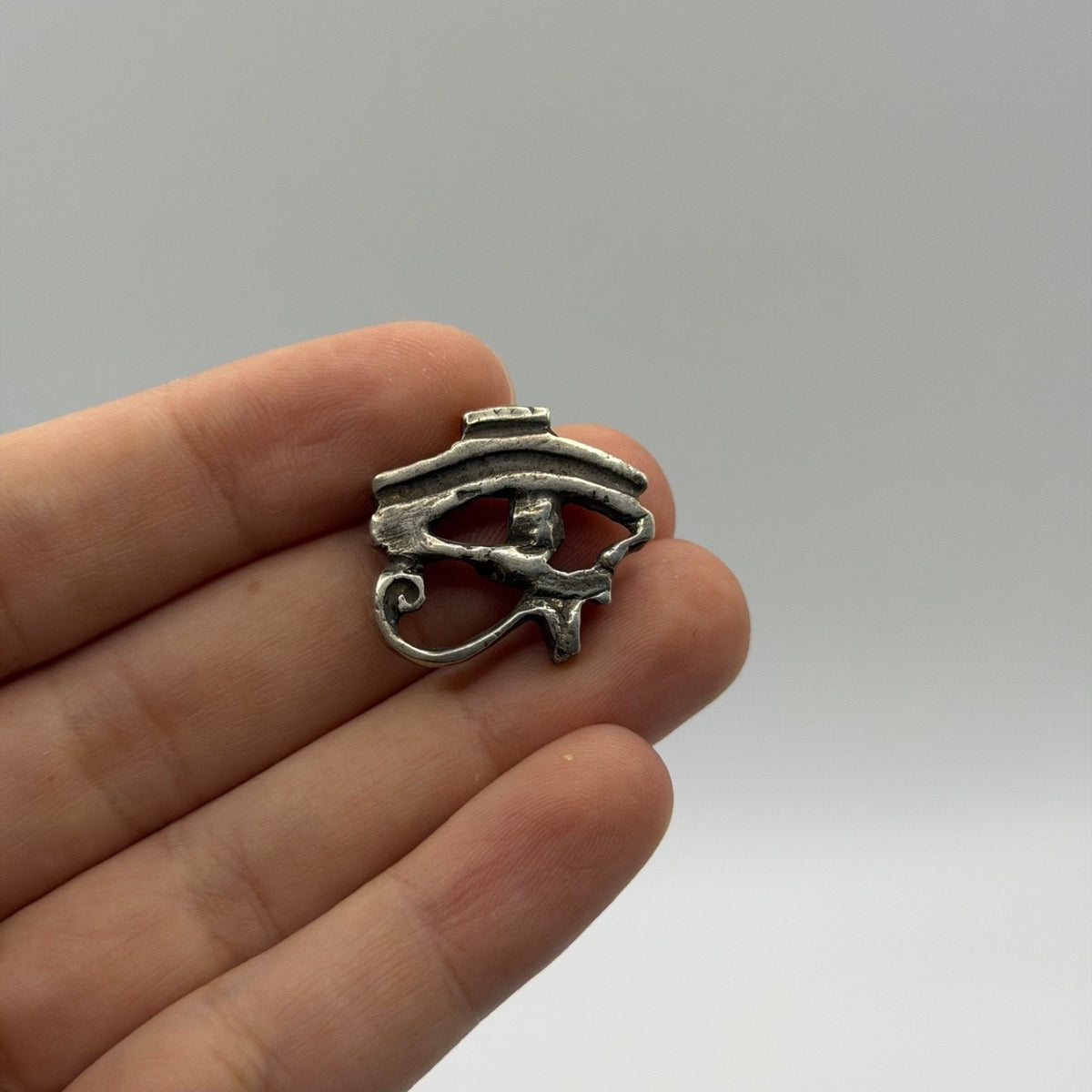 Solid Sterling Silver 925 Eye of Horus Egyptian Wedjat Protection Pendant