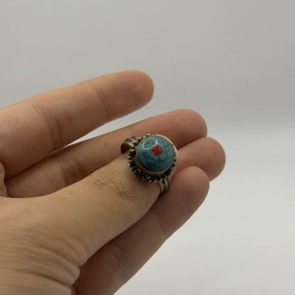 Vintage Nepalese Turquoise Antique Ring