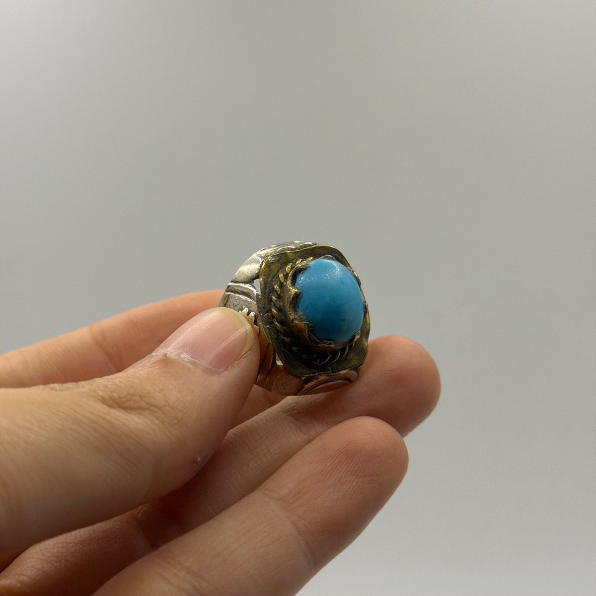 Vintage Nisha Puri Torquise Stone Silver Ring