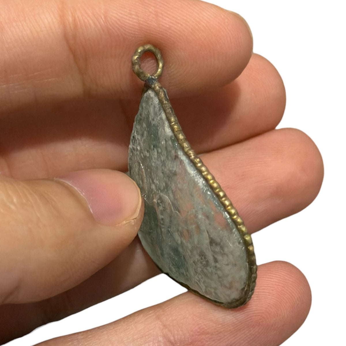 Ancient Roman Glass pendant with modern setting