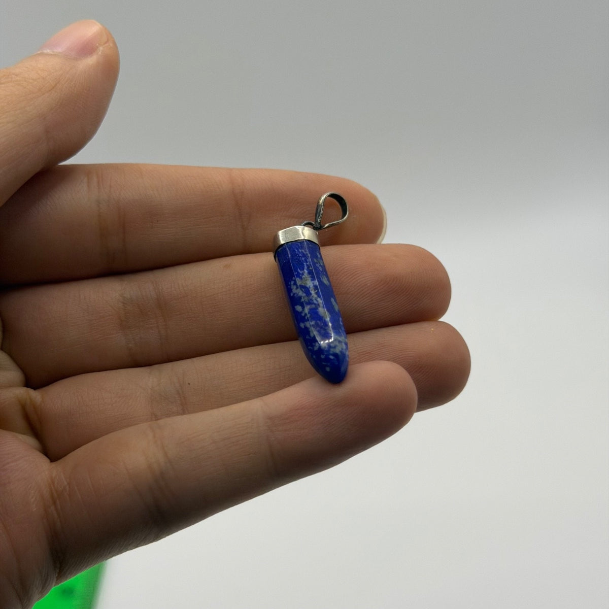 Vintage Natural Afghan Lapiz Lazuli Silver Pendant