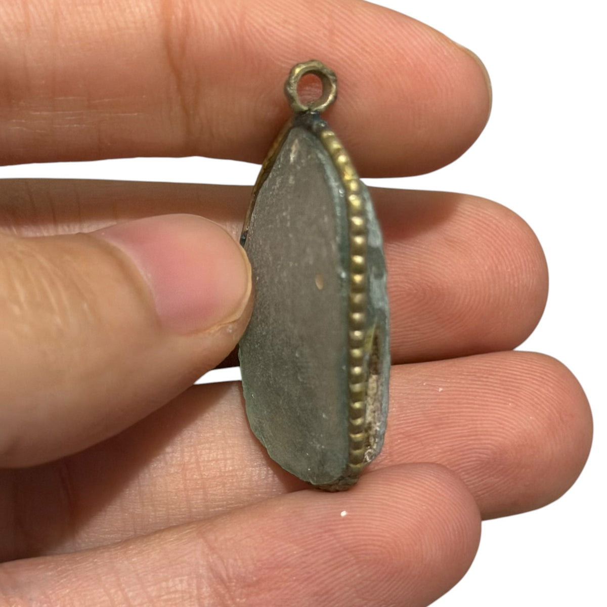 Ancient Roman Glass pendant with modern setting