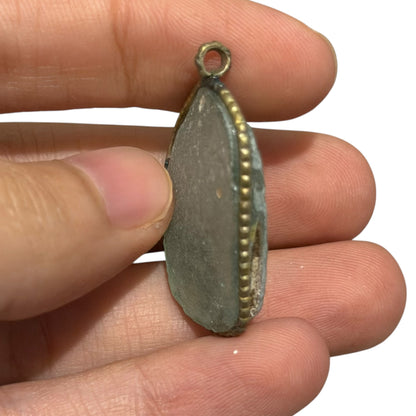 Ancient Roman Glass pendant with modern setting