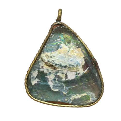 Ancient Roman Glass pendant with modern setting
