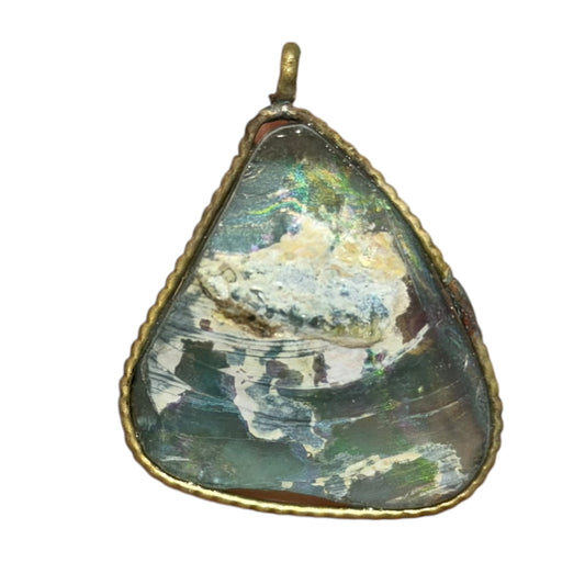 Ancient Roman Glass pendant with modern setting