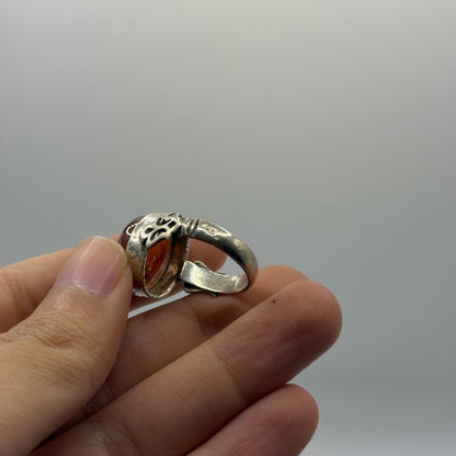 Vintage Afghan Agate Handmade Silver Ring