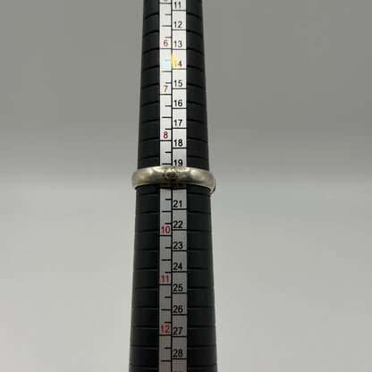 Vintage Silver Carved Intaglio Seal Stone Ring Rope Border Detail