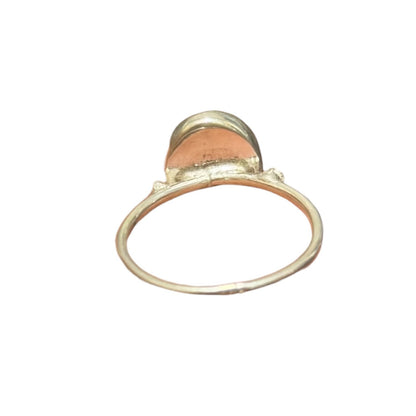 Natural Amethyst Stone Minimal Ring Silver 92.5