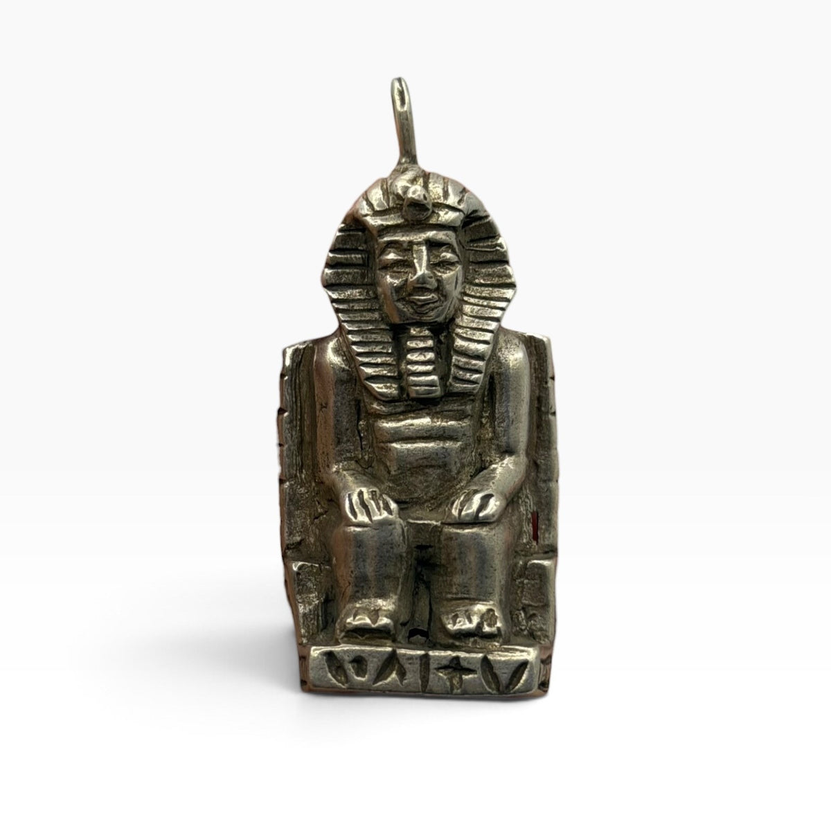 Ancient Egyptian Inspired Silver Pharaoh King Pendant