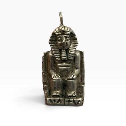 Ancient Egyptian Inspired Silver Pharaoh King Pendant
