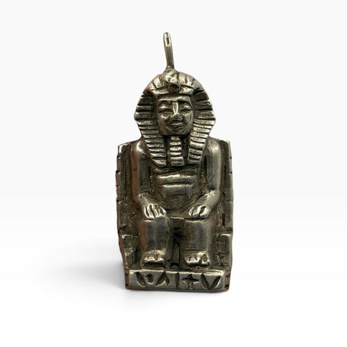 Ancient Egyptian Inspired Silver Pharaoh King Pendant