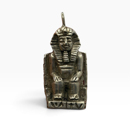 Ancient Egyptian Inspired Silver Pharaoh King Pendant