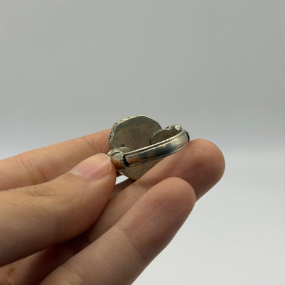Vintage Silver Carved Intaglio Roman Portrait Seal Ring Detailed Band