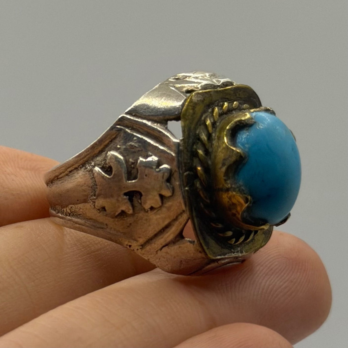 Vintage Nisha Puri Torquise Stone Silver Ring