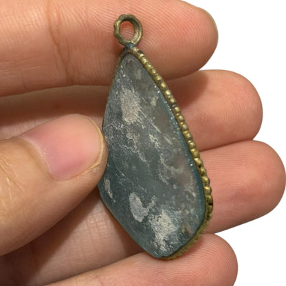 Ancient Roman Glass pendant with modern setting