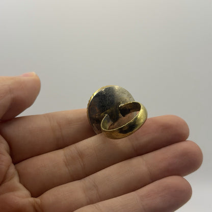 Ancient Roman Style Emperor Intaglio Brass Ring
