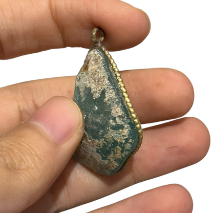 Ancient Roman Glass pendant with modern setting