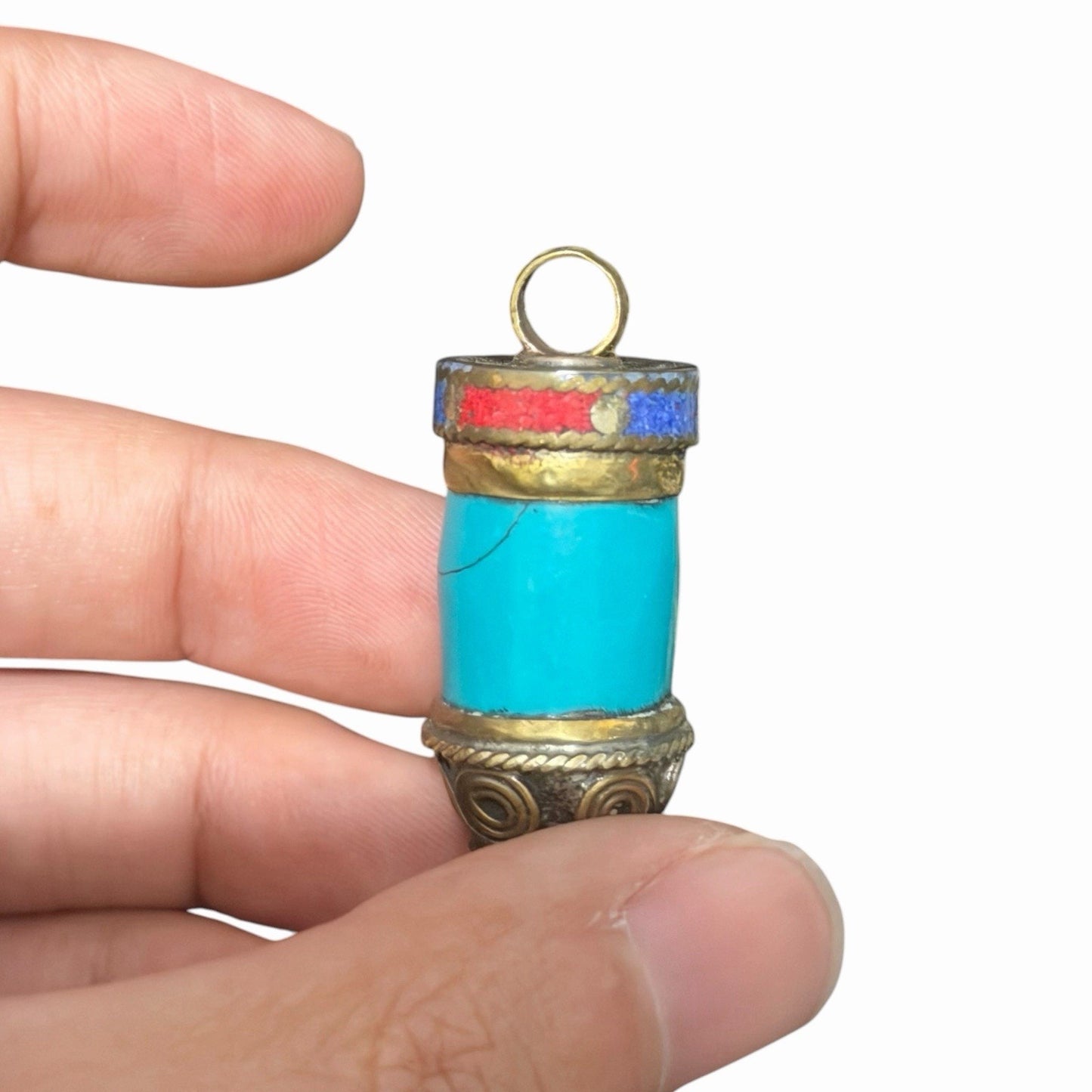 Vintage Nepalese Tribal Pendant With Stones