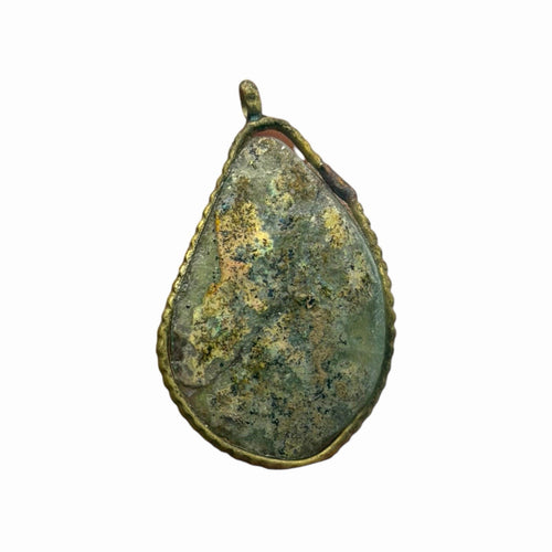 Ancient Roman Glass Pendant With Modern Setting