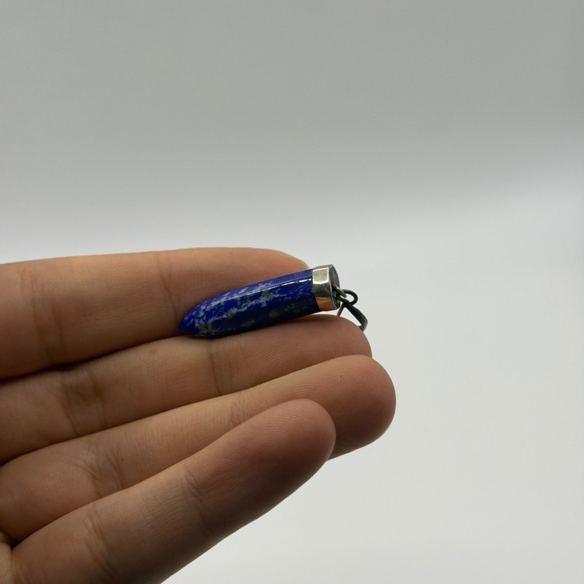 Vintage Natural Afghan Lapiz Lazuli Silver Pendant