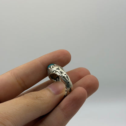 Vintage Handmade Silver Ring With Unique Stone