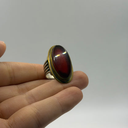 Vintage Antique Ottoman Islamic Style Agate Silver Ring