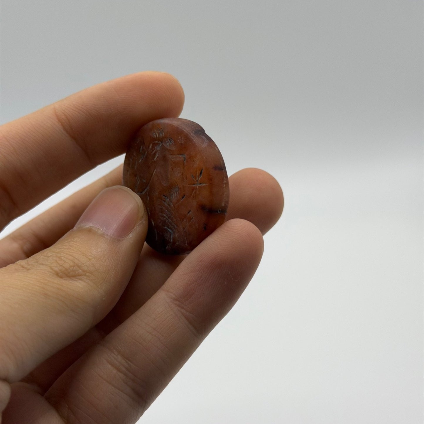 Ancient Near Eastern Style Intaglio Agate Bead