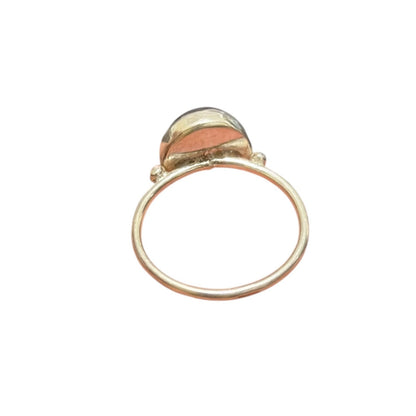 Natural Amethyst Stone Minimal Ring Silver 92.5