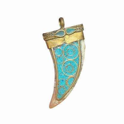 Vintage Nepalese Tribal Pendant With Stones