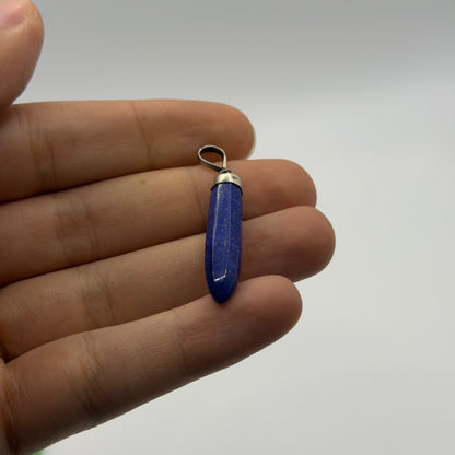 Vintage Natural Afghan Lapiz Lazuli Silver Pendant