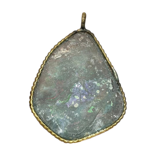 Ancient Roman Glass pendant with modern setting