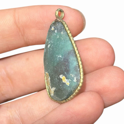 Ancient Roman Glass Pendant With Modern Setting