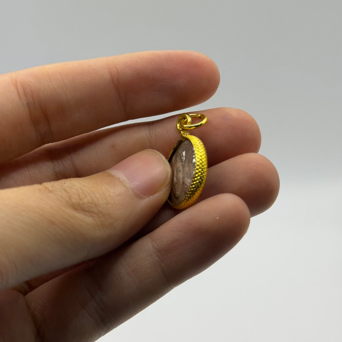 Ancient Roman Greek Style Silver & Gold Tone Coin Pendant