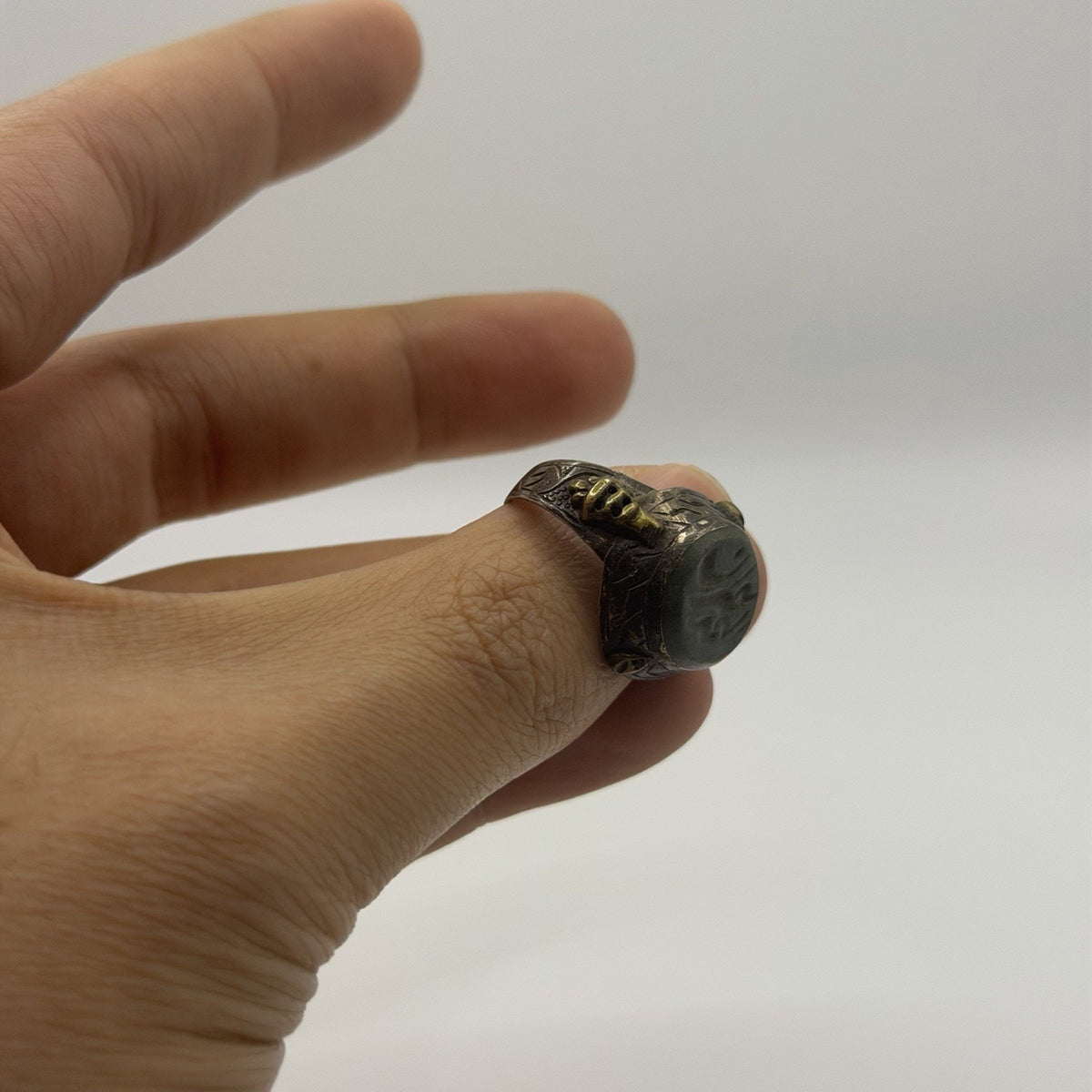 Antique Islamic Silver Ring With Arabic Inscription