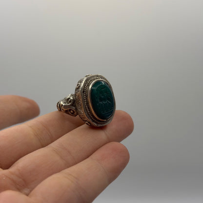 Ancient Roman Inspired Silver Intaglio Ring