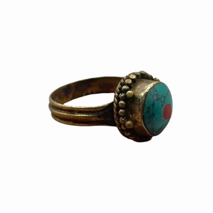 Vintage Nepalese Turquoise Antique Ring