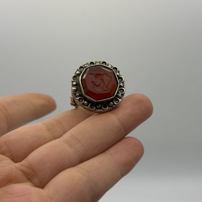 Ancient Roman Inspired Silver Intaglio Ring
