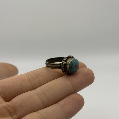 Vintage Nepalese Turquoise Antique Ring