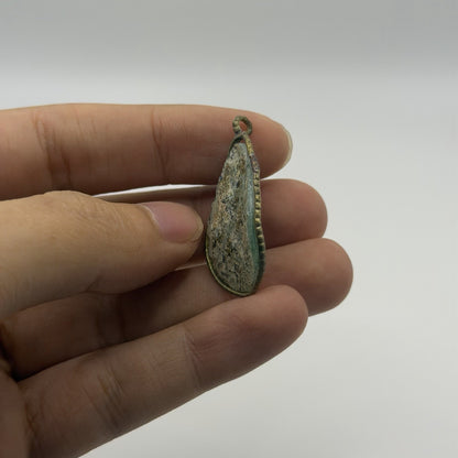 Ancient Roman Glass Pendant With Modern Setting